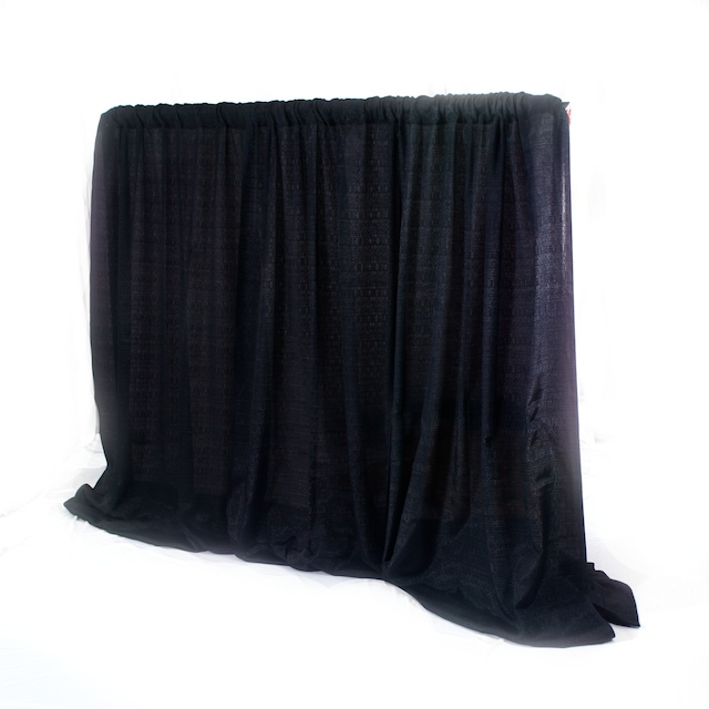 Pipe & Drape -10 ft High BLACK -per linear foot